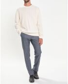 Pull 100% Laine d'agneau col rond Cable écru