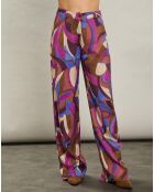 Pantalon Positano beige/violet