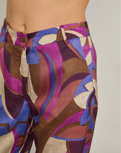Pantalon Positano beige/violet