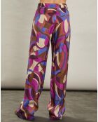 Pantalon Positano beige/violet