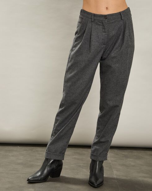 Pantalon en Laine mélangée Poète gris
