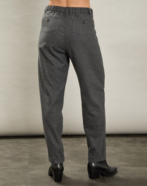 Pantalon en Laine mélangée Poète gris