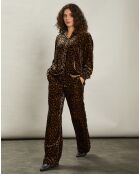 Pantalon en Velours Pèlerin léopard