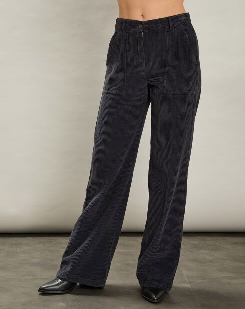 Pantalon en Velours côtelé Patel anthracite