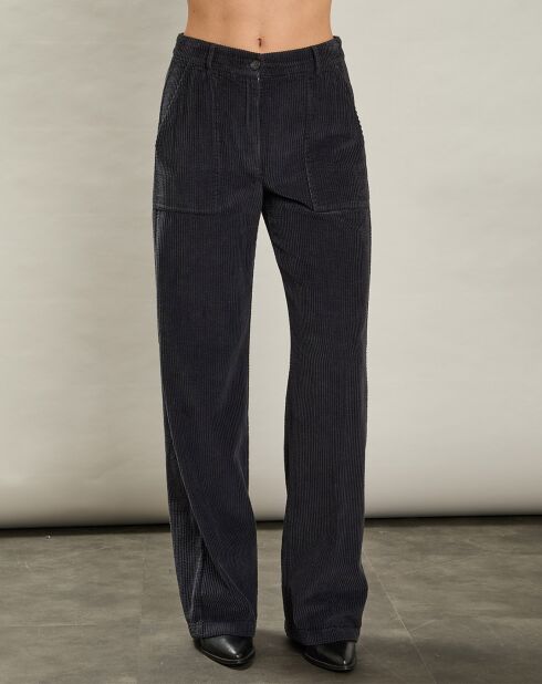 Pantalon en Velours côtelé Patel anthracite