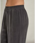 Pantalon 100% Soie Plaisance anthracite
