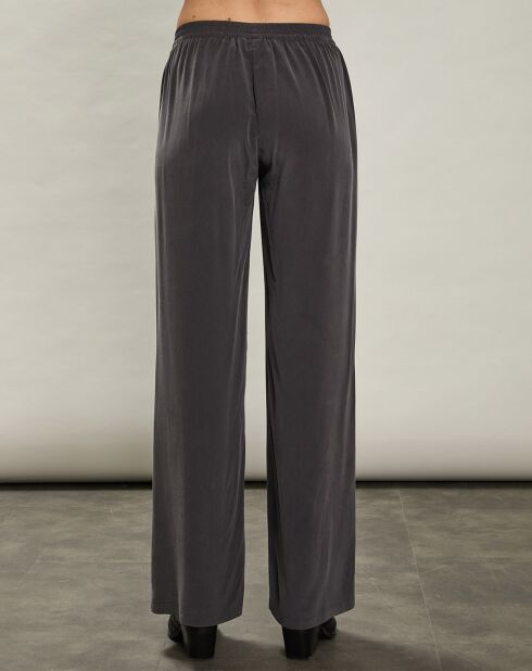 Pantalon 100% Soie Plaisance anthracite