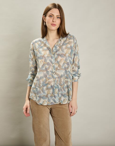 Chemise Cristal blanc brut/bleu