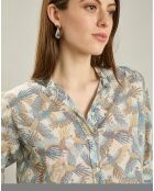 Chemise Cristal blanc brut/bleu