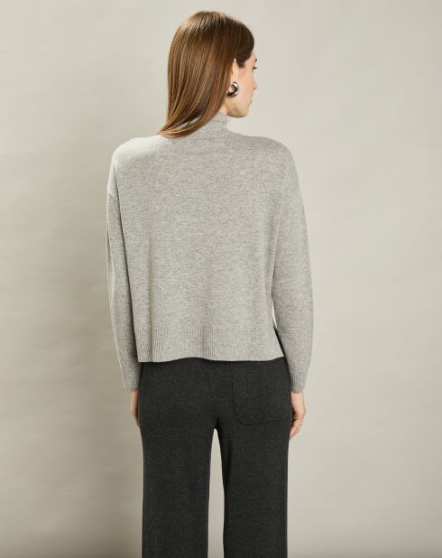 Pull en Laine & Cachemire Myxinie gris chiné