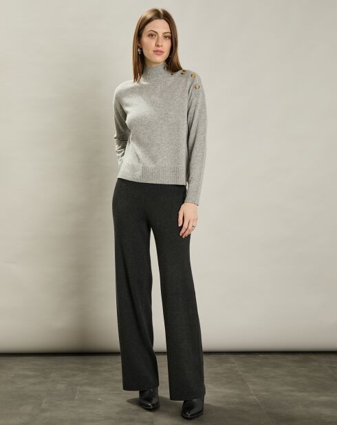 Pull en Laine & Cachemire Myxinie gris chiné
