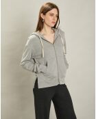 Sweat zippé à Capuche Tali gris chiné