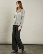 Sweat zippé à Capuche Tali gris chiné