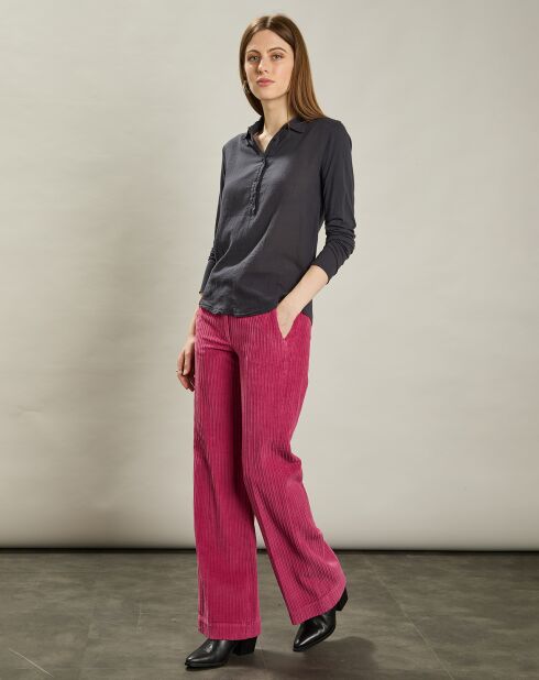 Pantalon en Velours côtelé Pandore baie