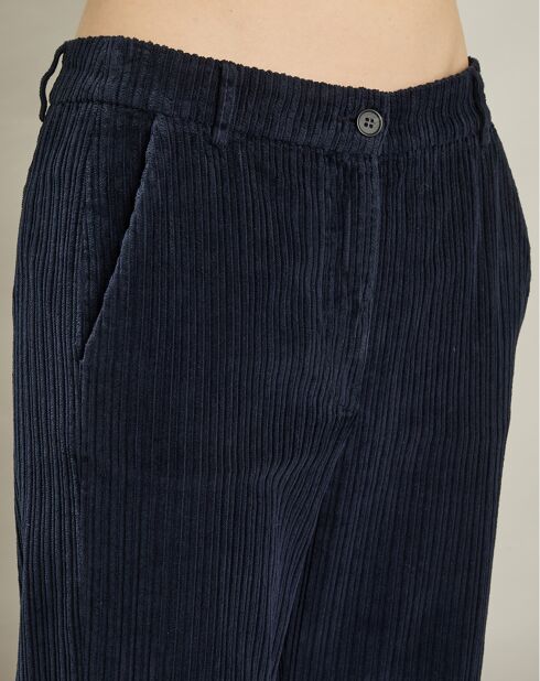 Pantalon en Velours côtelé Pandore minuit