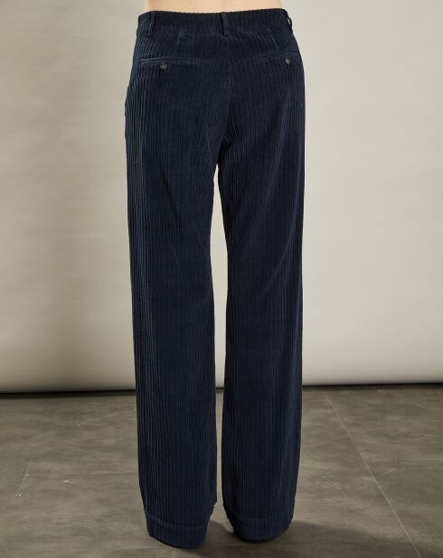 Pantalon en Velours côtelé Pandore minuit