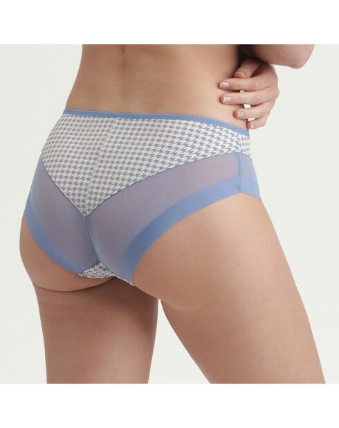 Culotte semi-transparente motif pied de poule Generous bleu