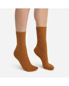 Chaussettes en bambou noisette