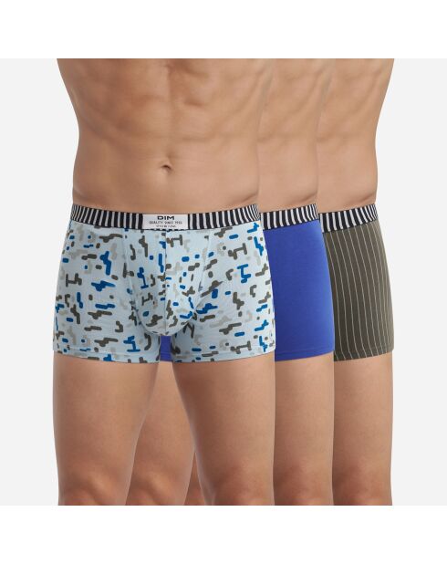 3 Boxers Dim Vibes bleu/kaki
