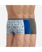 3 Boxers Dim Vibes bleu/kaki