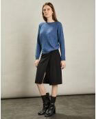 Pull en Laine & Cachemire mélangés Maude bleu polaire