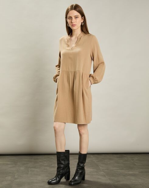 Robe en Gaze de Coton Rive clay