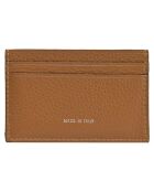 Porte-cartes en Cuir Saphir cognac - 10.5x7 cm