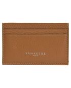 Porte-cartes en Cuir Saphir cognac - 10.5x7 cm