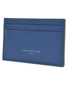 Porte-cartes en Cuir Saphir bleu marine - 10.5x7 cm