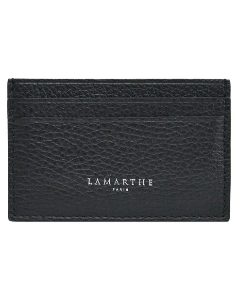 Porte-cartes en Cuir Saphir noir - 10x8x2cm