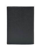 Etui passeport en Cuir Saphir noir - 13.5x10 cm