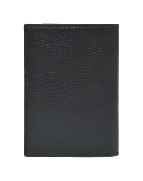 Etui passeport en Cuir Saphir noir - 13.5x10 cm