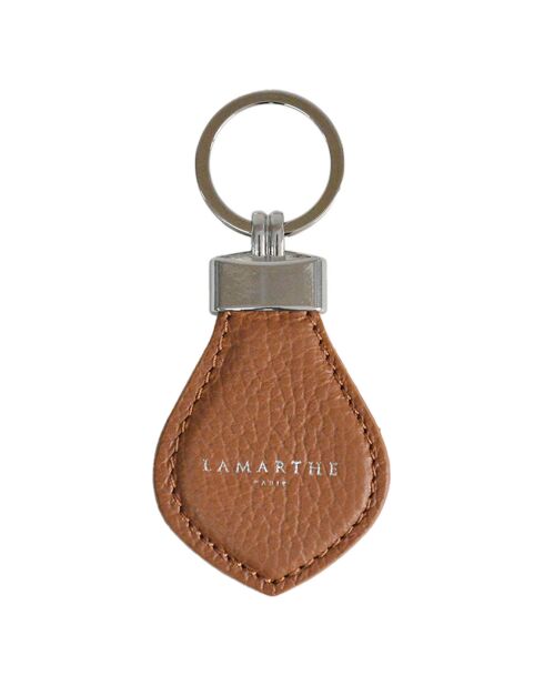 Porte-clés en Cuir Charms cognac