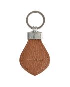 Porte-clés en Cuir Charms cognac