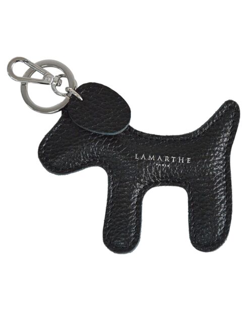 Porte-clés en Cuir Charms noir