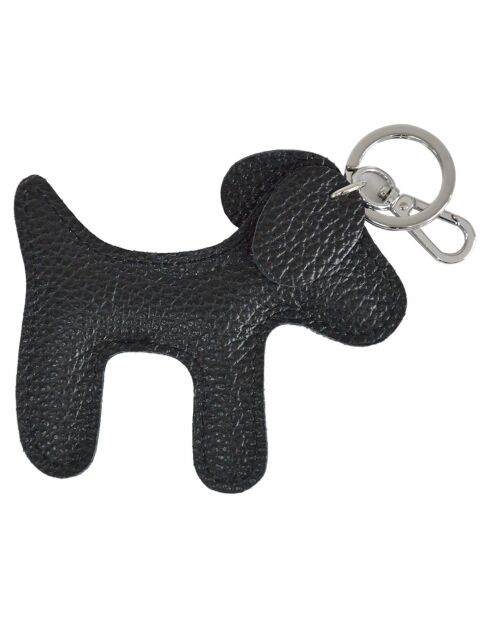 Porte-clés en Cuir Charms noir