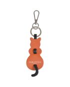 Porte-clés en Cuir Charms orange