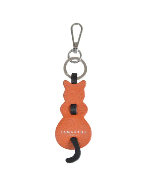 Porte-clés en Cuir Charms orange
