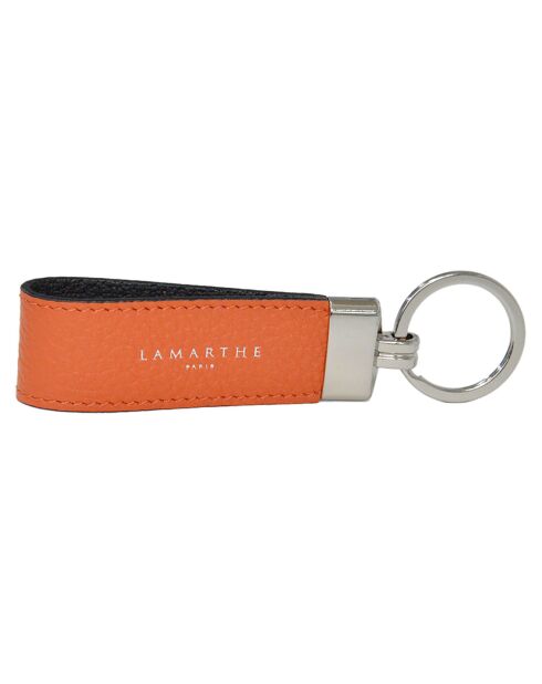 Porte-clés en Cuir Charms orange