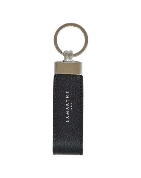 Porte-clés en Cuir Charms noir
