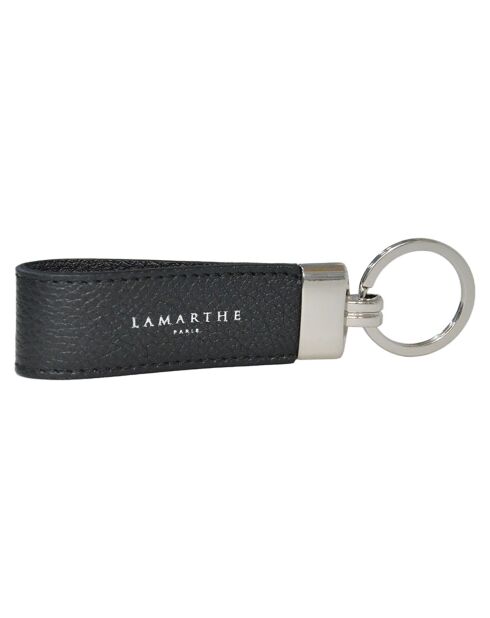 Porte-clés en Cuir Charms noir