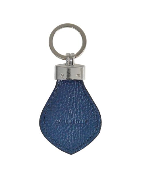 Porte-clés en Cuir Charms bleu marine