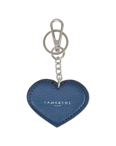 Porte-clés en Cuir Charms bleu marine