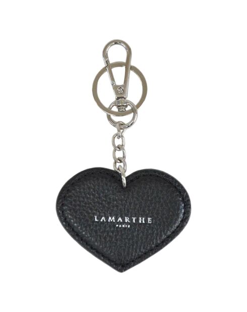 Porte-clés en Cuir Charms noir