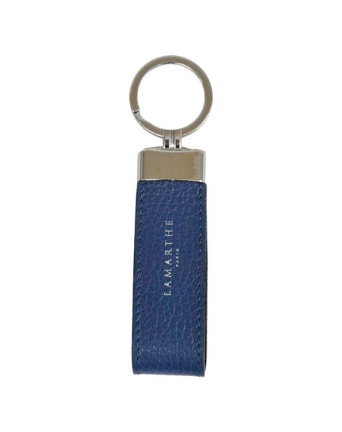 Porte-clés en Cuir Charms bleu marine