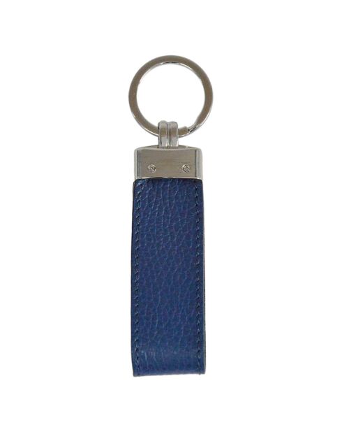 Porte-clés en Cuir Charms bleu marine