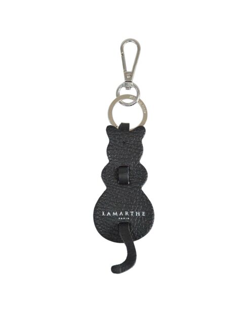 Porte-clés en Cuir Charms noir