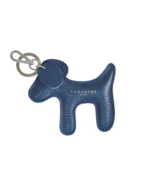 Porte-clés en Cuir Charms bleu marine