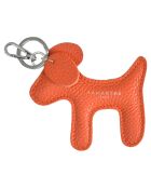 Porte-clés en Cuir Charms orange