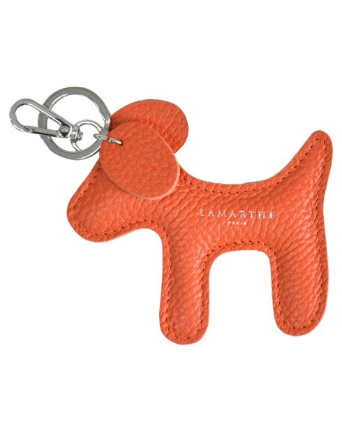 Porte-clés en Cuir Charms orange